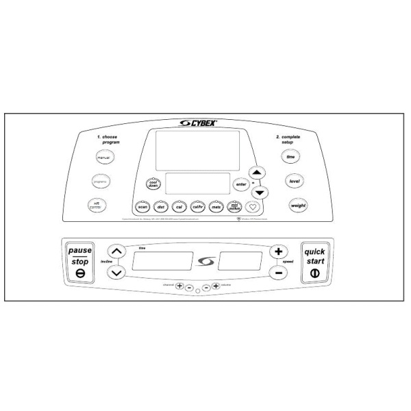 Cybex 455T console diagram